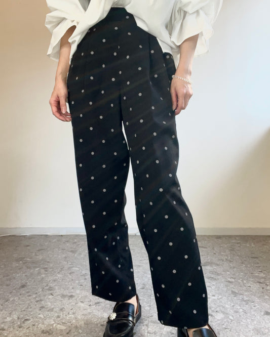 Dot tapered pants