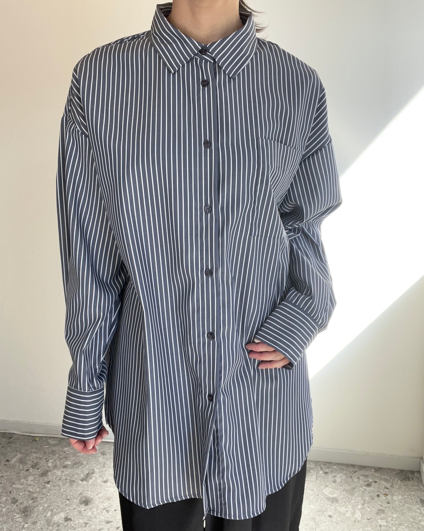 Oversize striped shirt