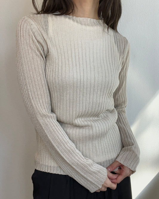 KIRAKIRA sheer knit pullover